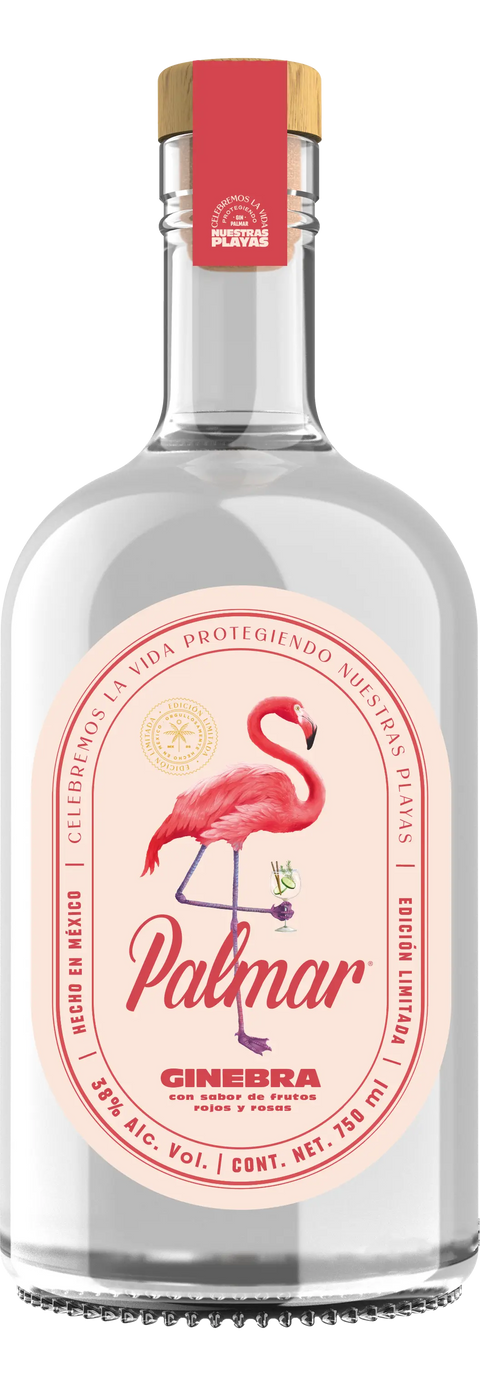 Botella de ginebra de Palmar con %38 alcohol
